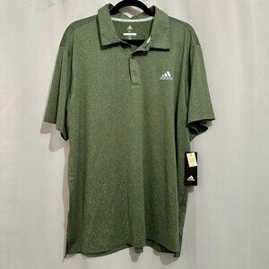 Adidas Golf Polo Shirt Men's XL Green Performance Short Sleeve NWT